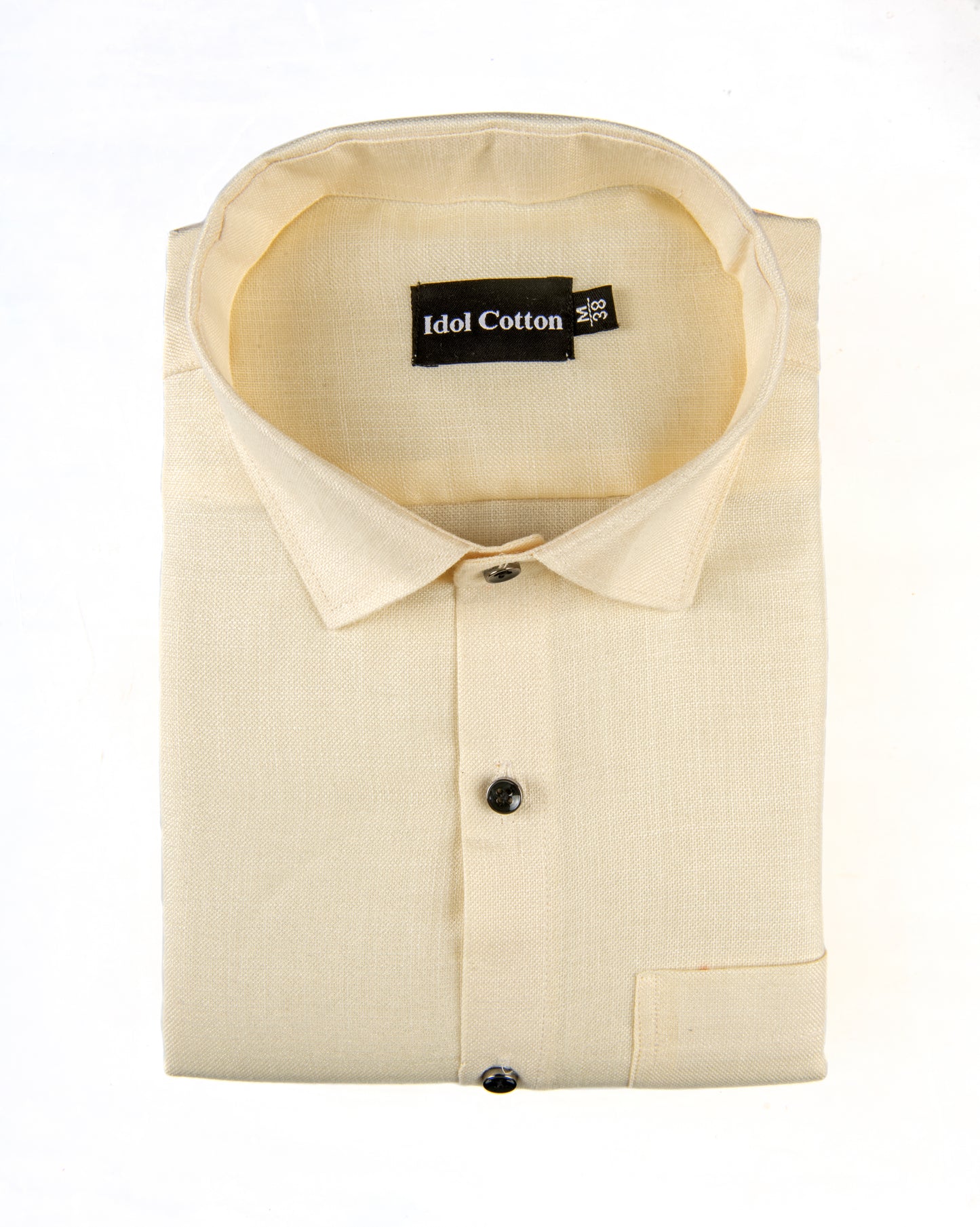 Linen Twill Slub Light Cream Colour