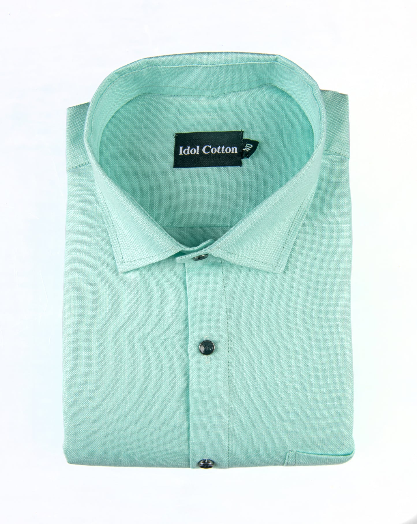 Linen Twill Slub Mint Green Colour