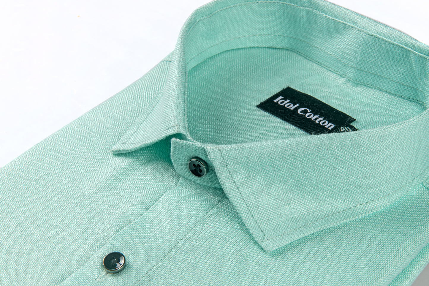 Linen Twill Slub Mint Green Colour