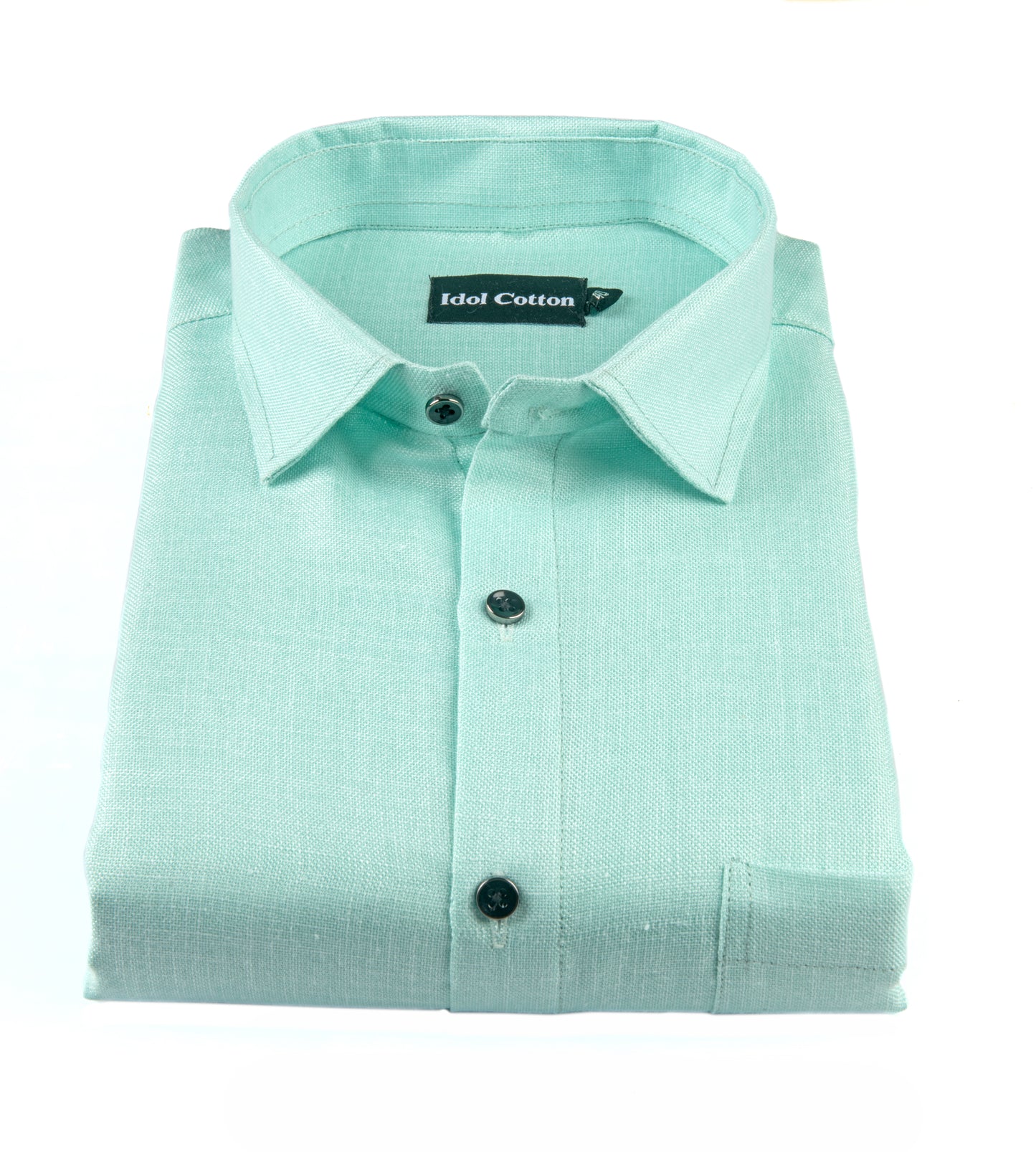 Linen Twill Slub Mint Green Colour