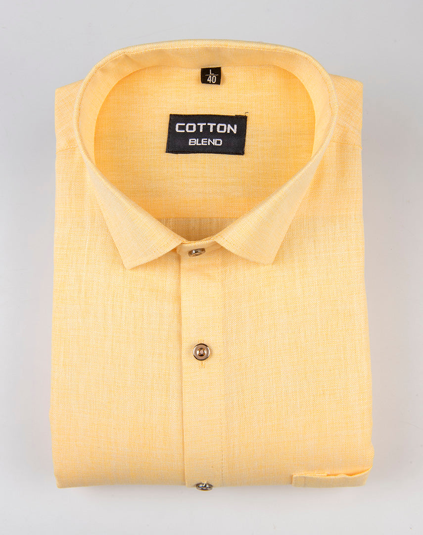 linen twill slub light lemon colour