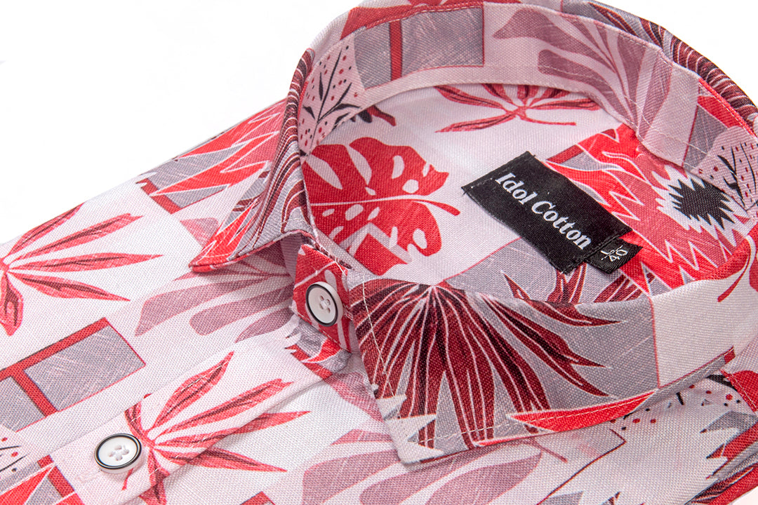 Pure Cotton Digital Print Red Mix