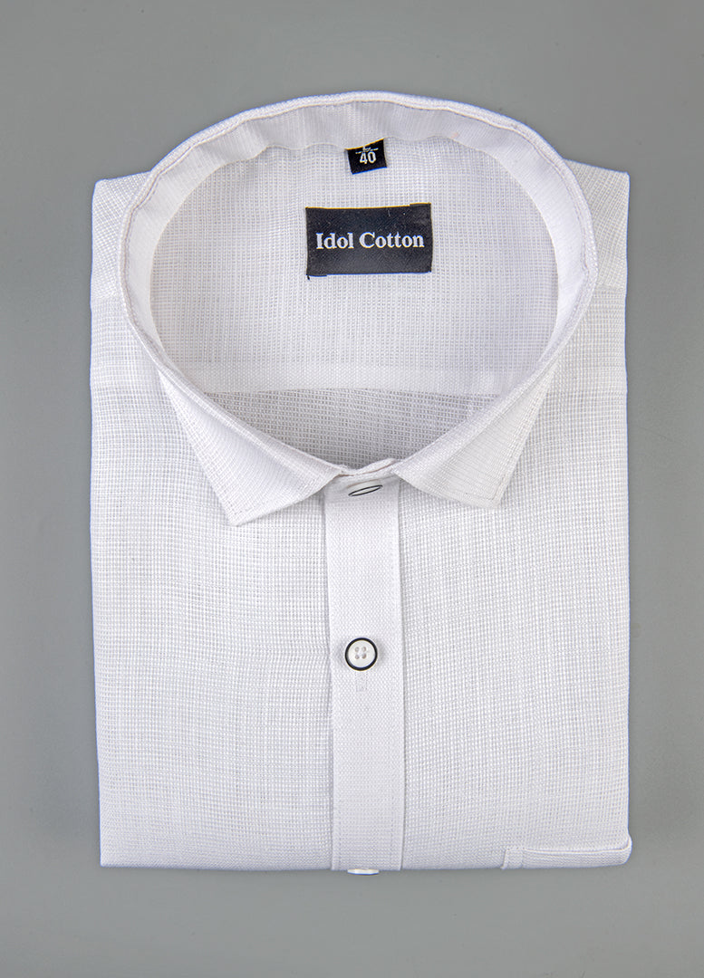 Italian Linen Pure White Colour