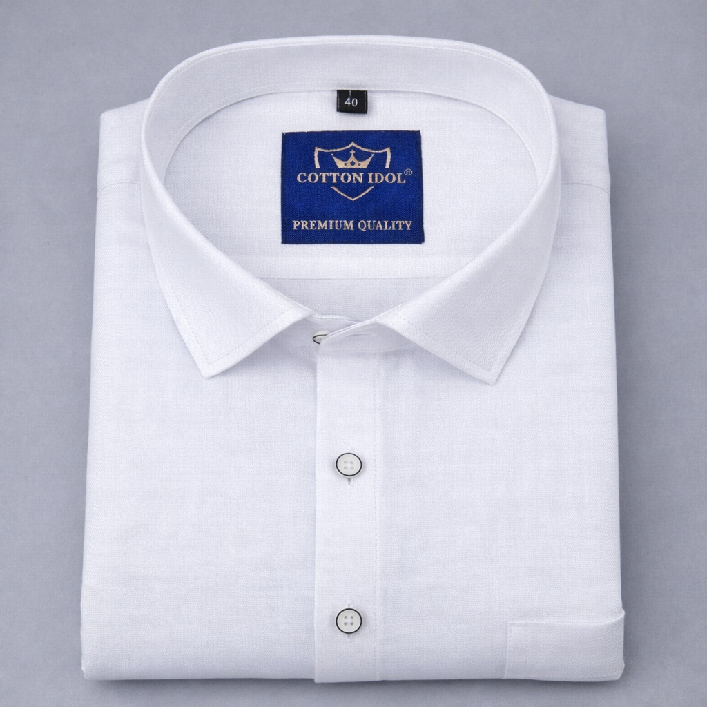Pure white premiun cotton shirts for men