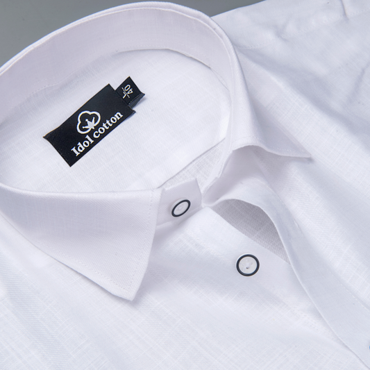 Linen White Premium Shirt for Men