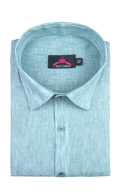 Cotton Linen Sky Blue Shirt for Men