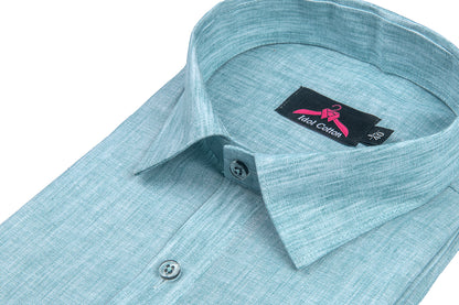 Cotton Linen Sky Blue Shirt for Men