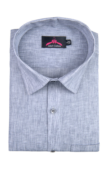 Cotton Linen Sky Blue Shirt for Men
