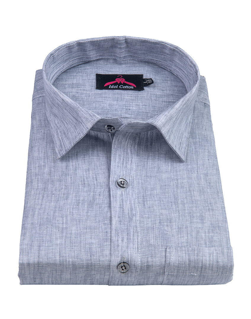 Cotton Linen Sky Blue Shirt for Men