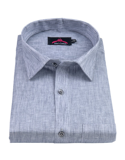 Cotton Linen Sky Blue Shirt for Men