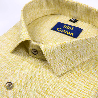 Pure Linen cotton Light lemon colour 