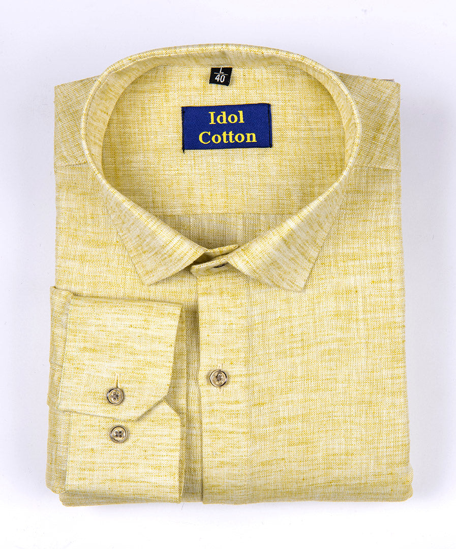 Pure Linen cotton Light lemon colour 