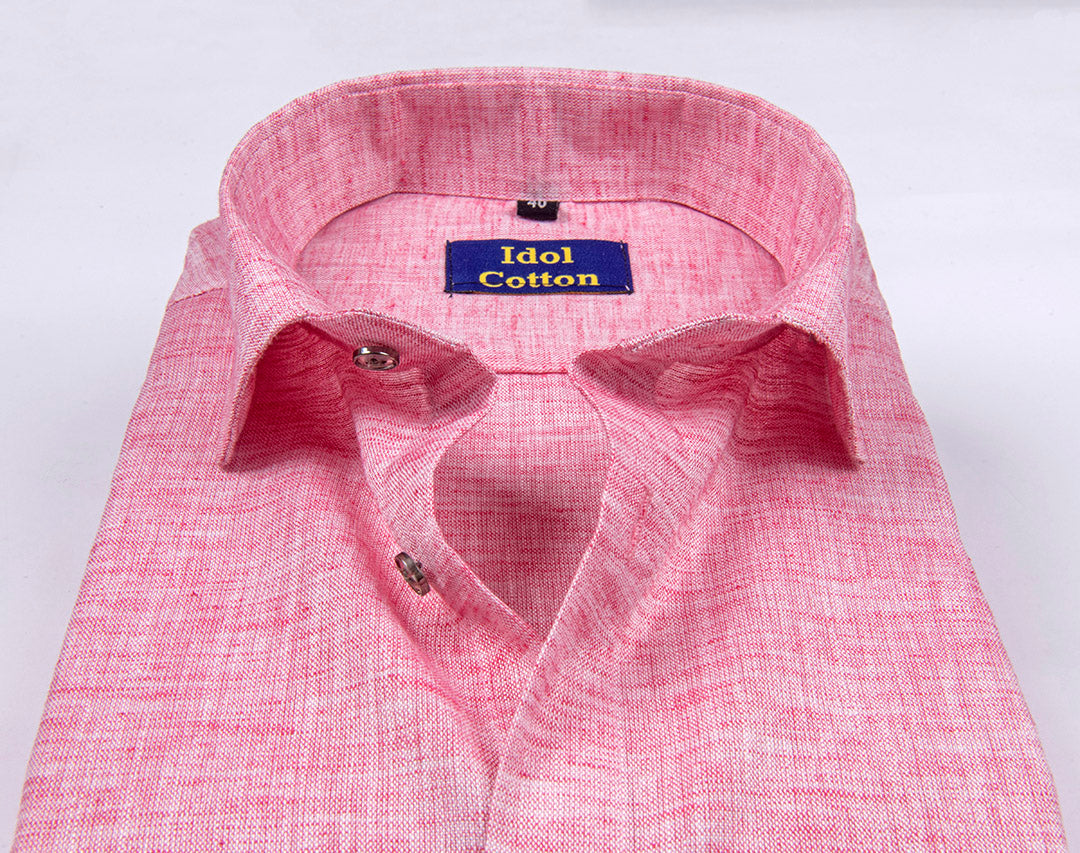 Pure Linen cotton gajri pink colour