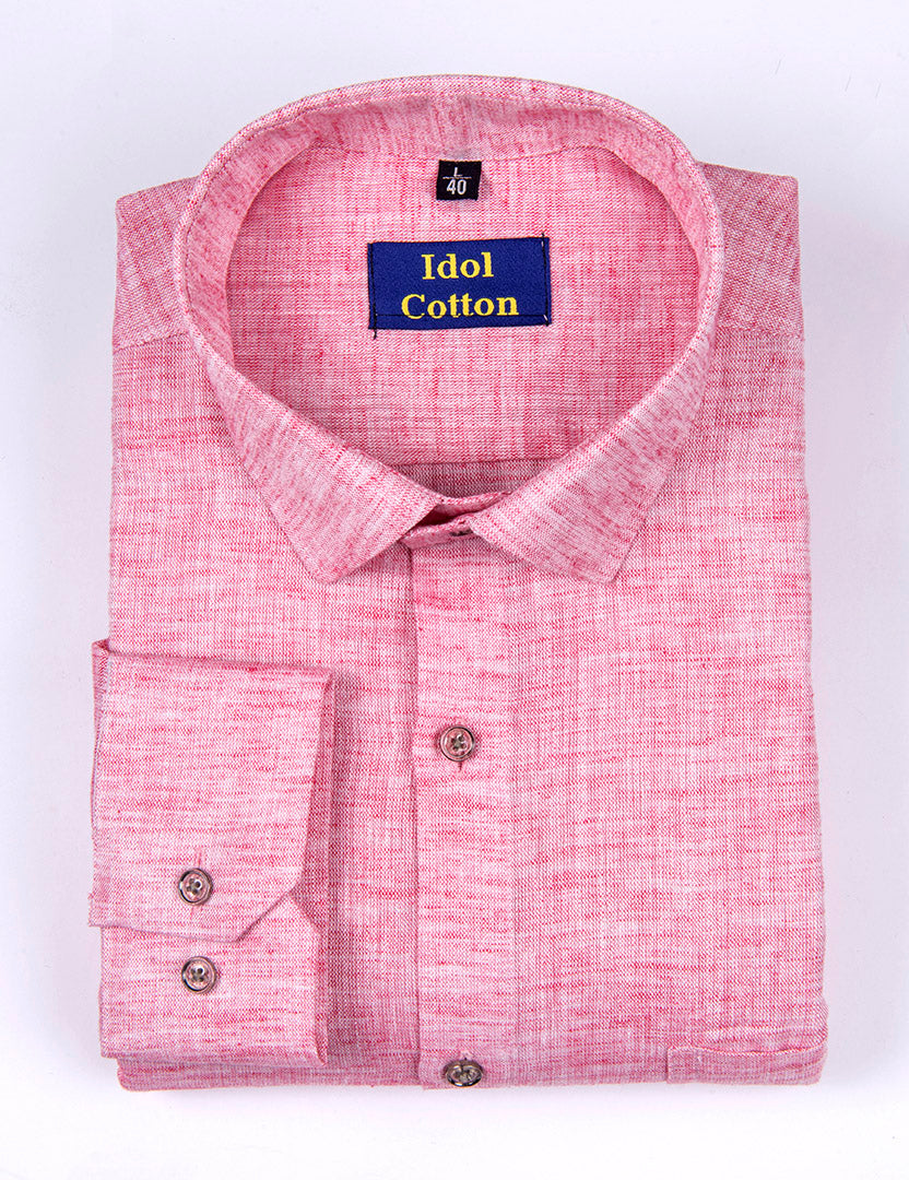 Pure Linen cotton gajri pink colour