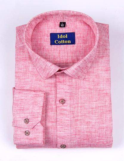 Pure Linen cotton gajri pink colour