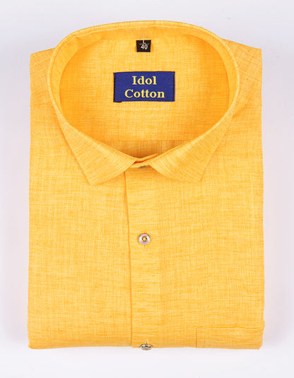 Loyal linen cotton yellow mango colour