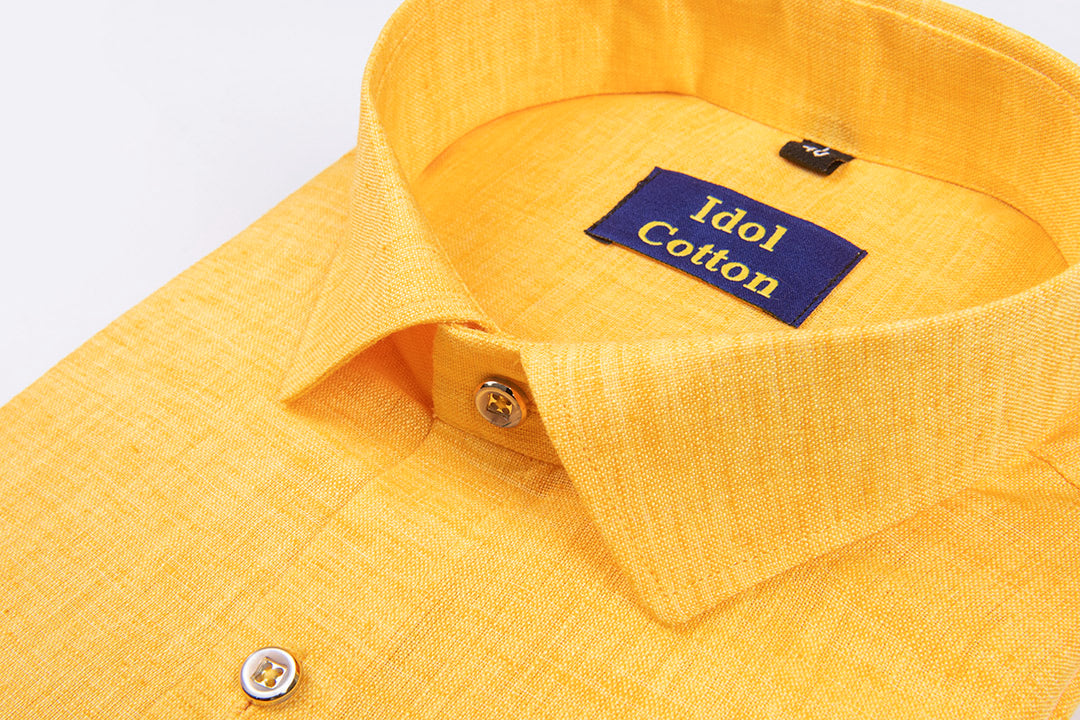 Loyal linen cotton yellow mango colour