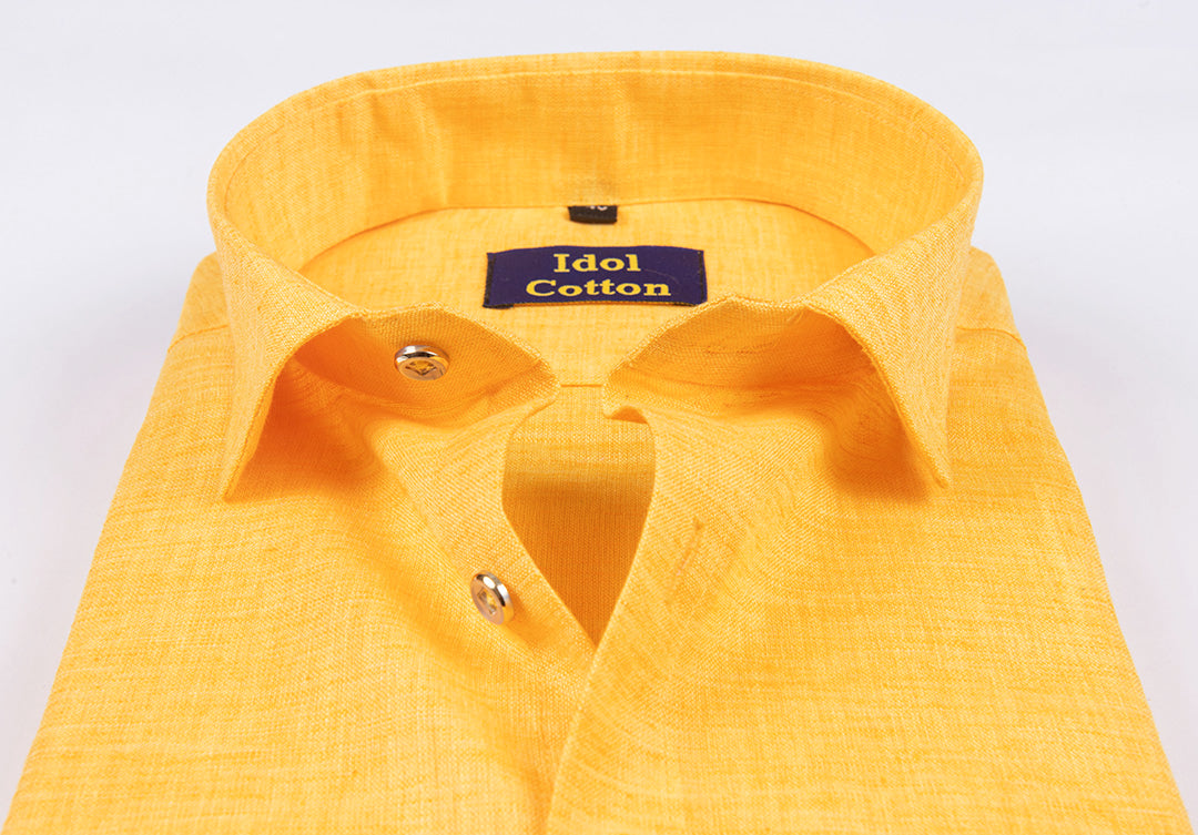 Loyal linen cotton yellow mango colour