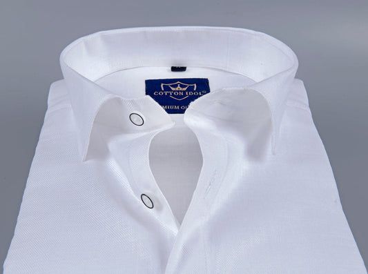 Pure White blended linen for men