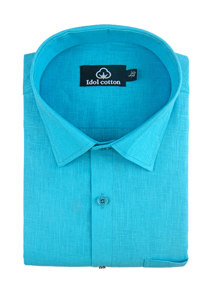 Sky Colour Blended Linen For Men
