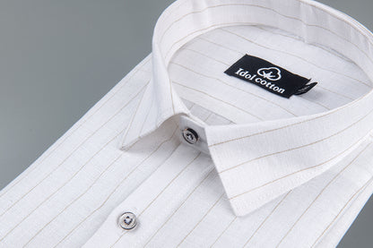 Bamboo Linen Strip White Color