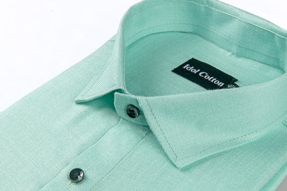 Linen Twill Slub Mint Green Colour