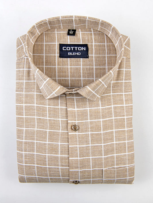 linen cotton fon white checks