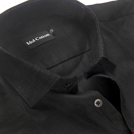 Italian Linen Black Color 