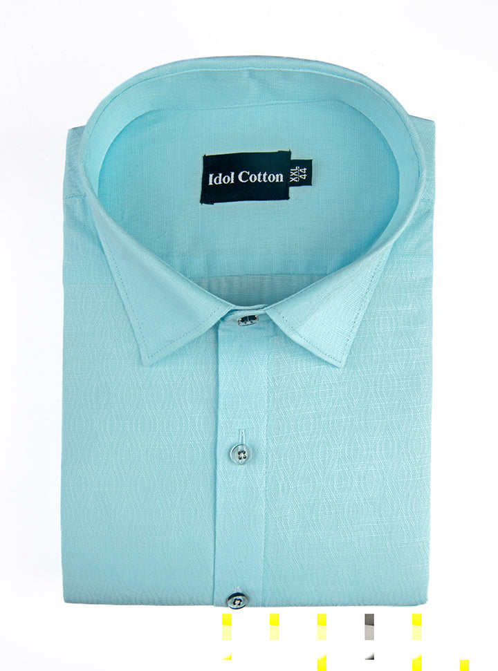 Pure Cotton Gloster Print Sky Colour