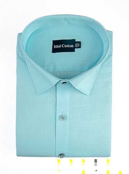 Pure Cotton Gloster Print Sky Colour