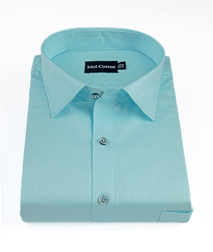Pure Cotton Gloster Print Sky Colour