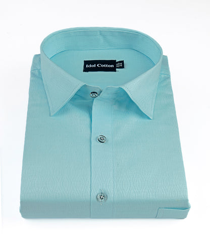 Pure Cotton Gloster Print Sky Colour