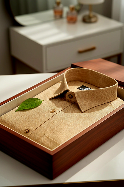 Teal Jacquard Dimond Pattern Cotton Shirt camels Belge Fon Colour