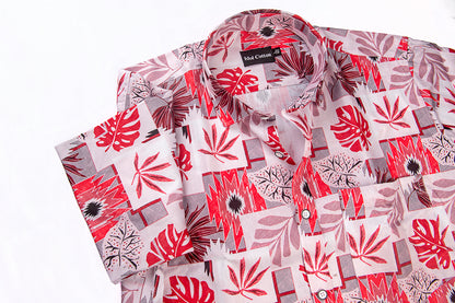 Pure Cotton Digital Print Red Mix