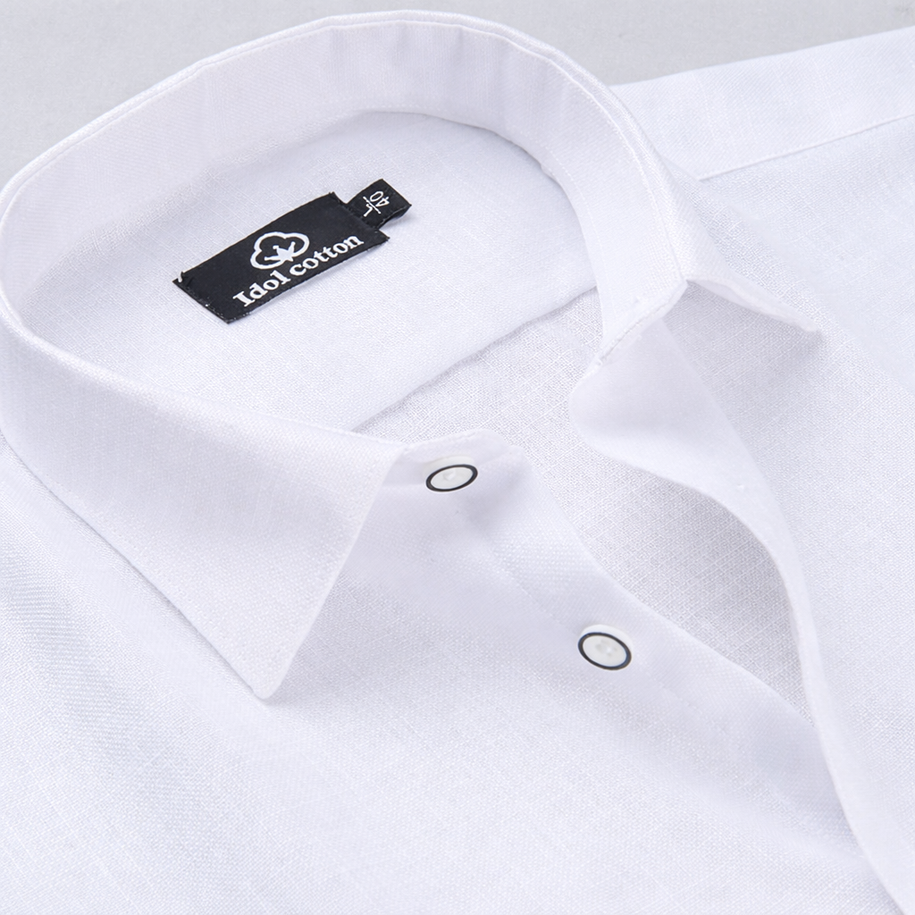 Natural Linen Pure White Shirt 