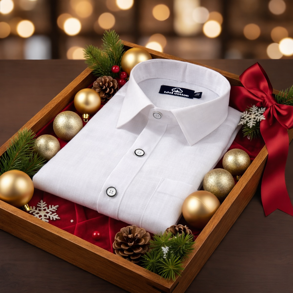 Linen Pure White Twill Slub