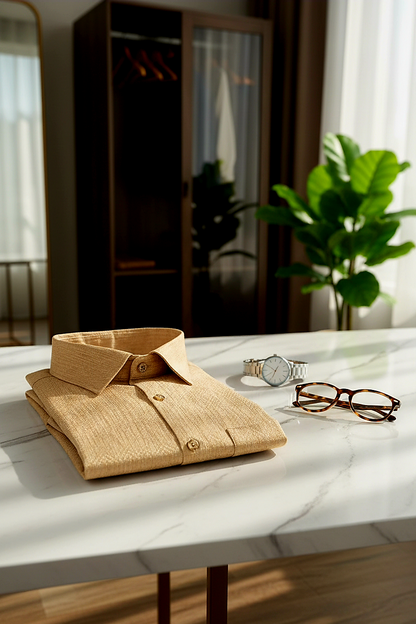 Teal Jacquard Dimond Pattern Cotton Shirt camels Belge Fon Colour