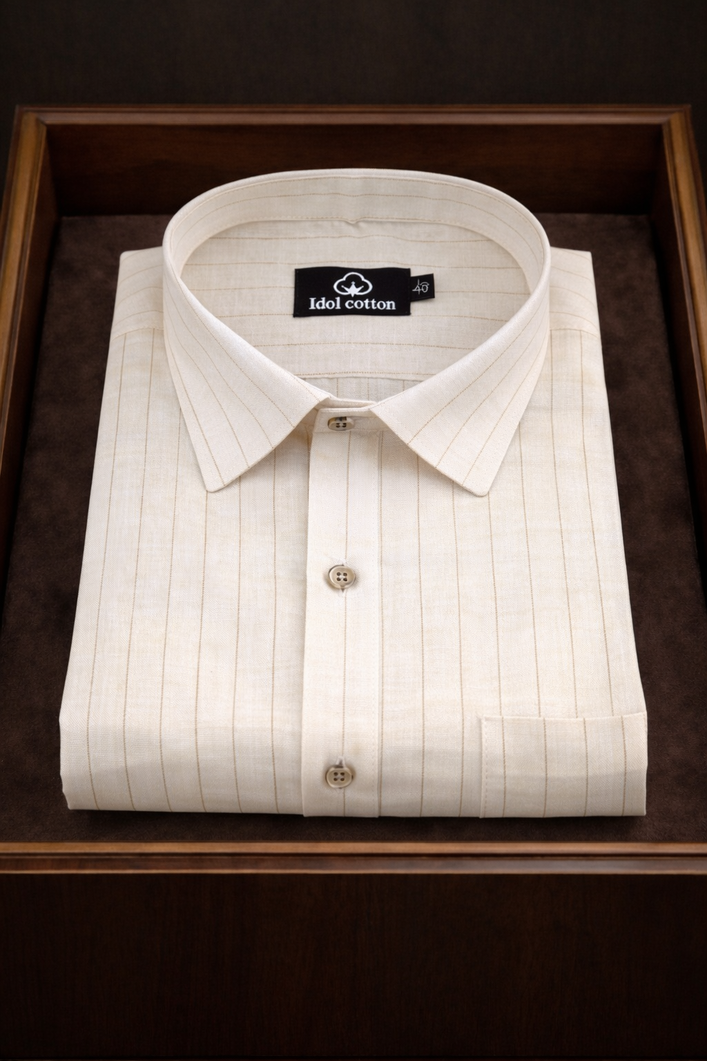 Bamboo Linen Strip White Color