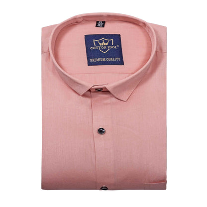 Premium Cotton Plain Light Pink Shirt