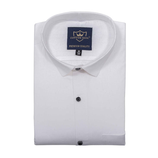 Premium Cotton Plain White Shirt