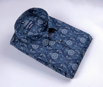 Navy Blue Colour Print New Dazain