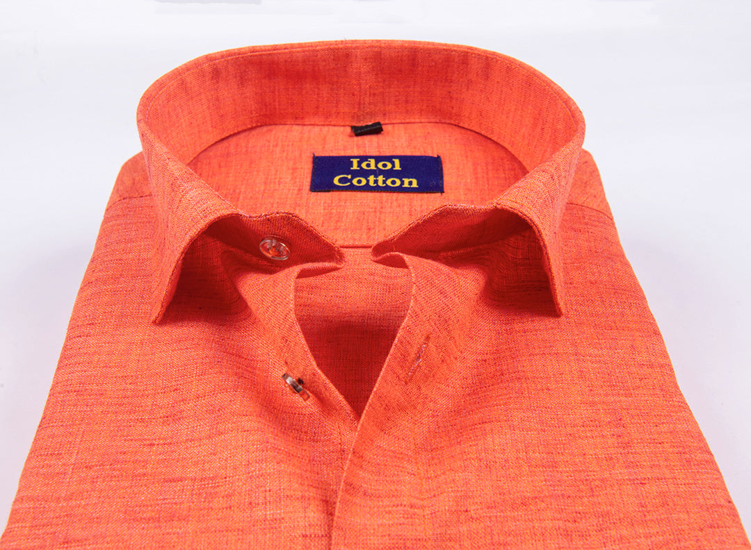 Loyal linen cotton dark orange colour