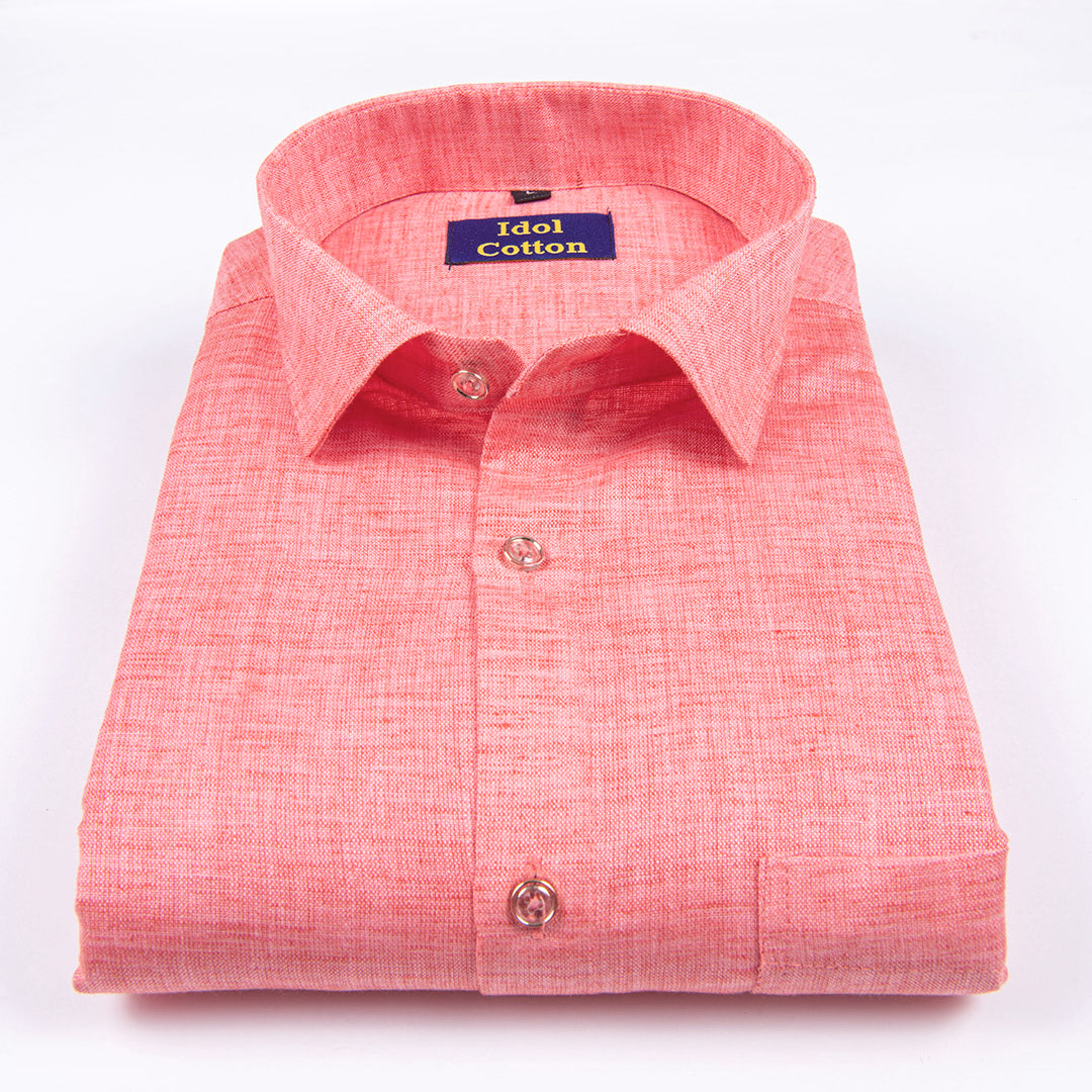 Loyal linen cotton gajri pink colour