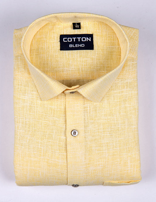 Natural linen cotton light lemon colour white thread shed