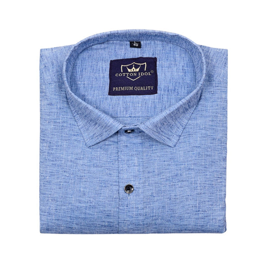 Sky blue linen cotton shirt